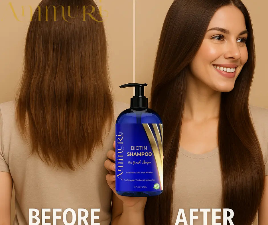 Ammuri Biotin & Caffeine Shampoo | Supports Thicker, Fuller-Looking Hair | 473ml
