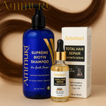 Ammuri Biotin & Caffeine Shampoo & Hair Repair Oil | Fuller-Looking Hair Routine