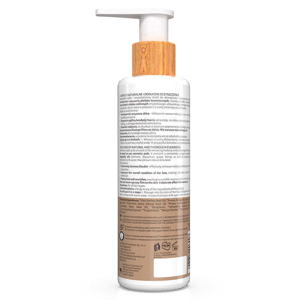 Apis ALMOND CLEANSING – Almond Oil Makeup Remover for Face and Eyes | 150 ml
