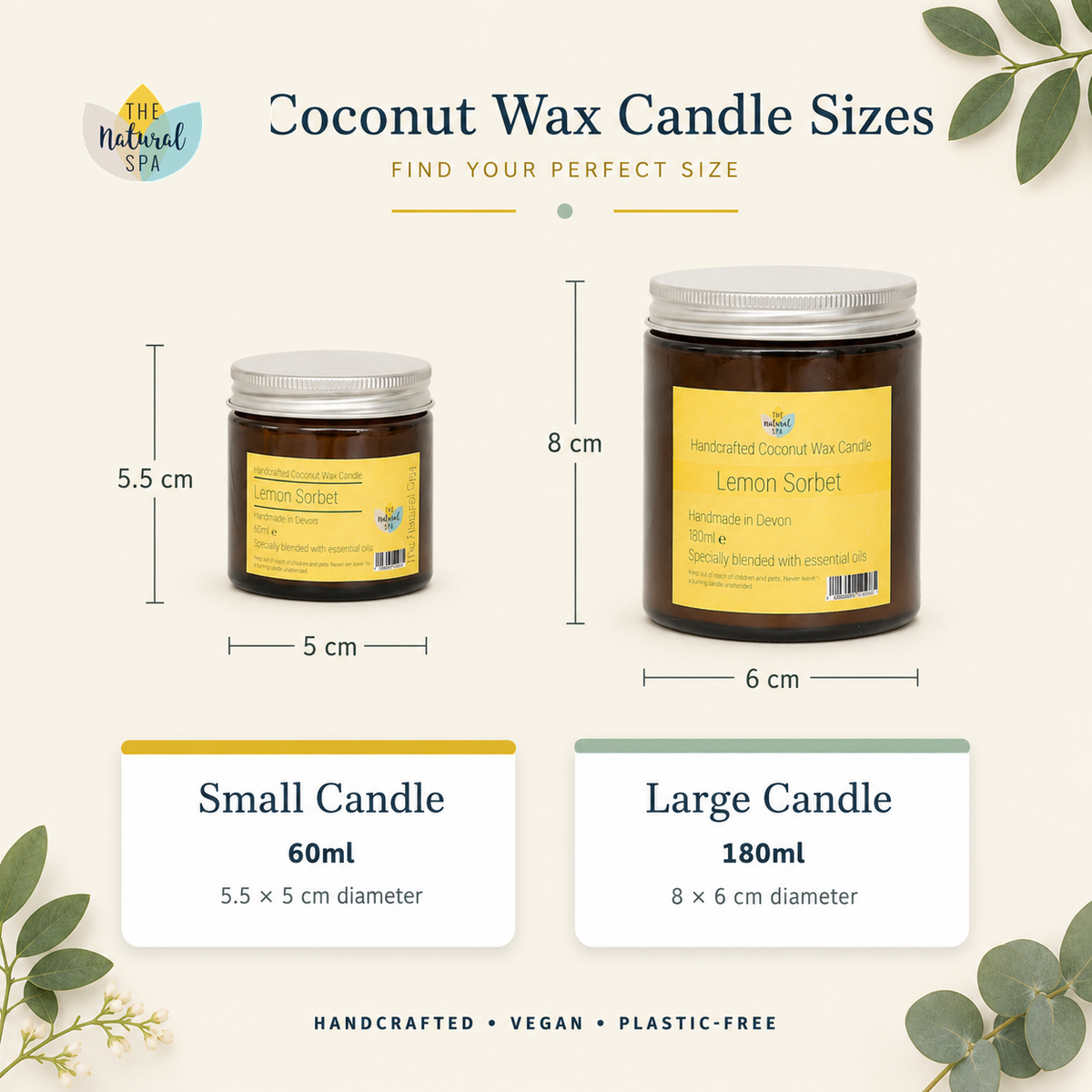 Wildflower Wisp Hand-Poured Coconut Wax Candle | Floral & Natural Aromatherapy | Vegan, Eco-Friendly Candle | 2 Size Options