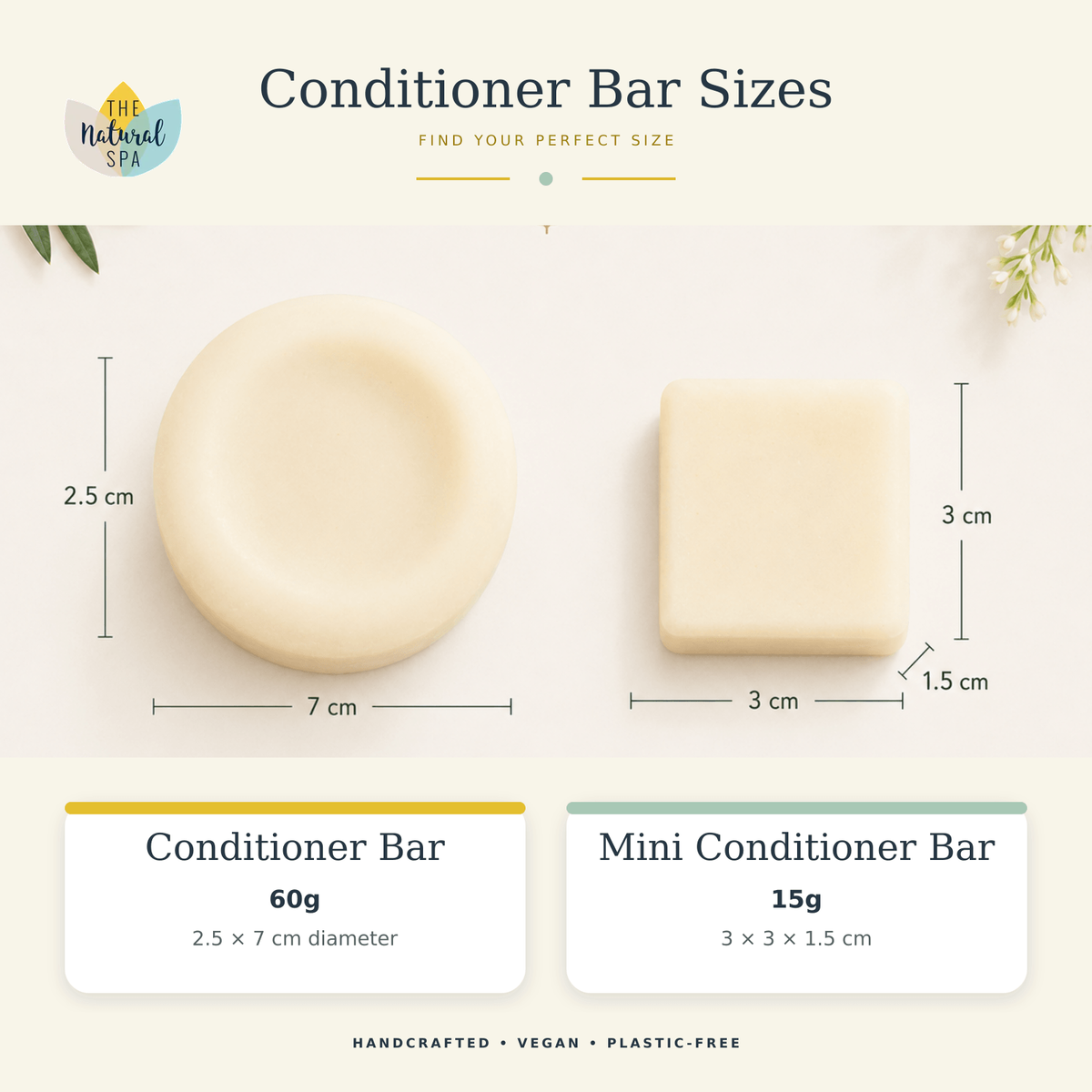 Lemon Eucalyptus Solid Conditioner Bar | Natural Hair Conditioner for All Hair Types | Vegan, Plastic-Free Hair Care