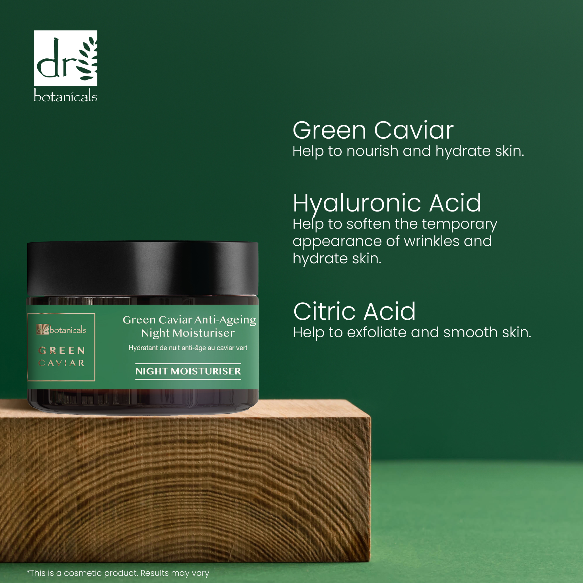 DB Green Caviar & Argan Oil Anti-Ageing Night Moisturiser Advanced Light Serum Essence DB  La Rose Française - Night Moisturiser