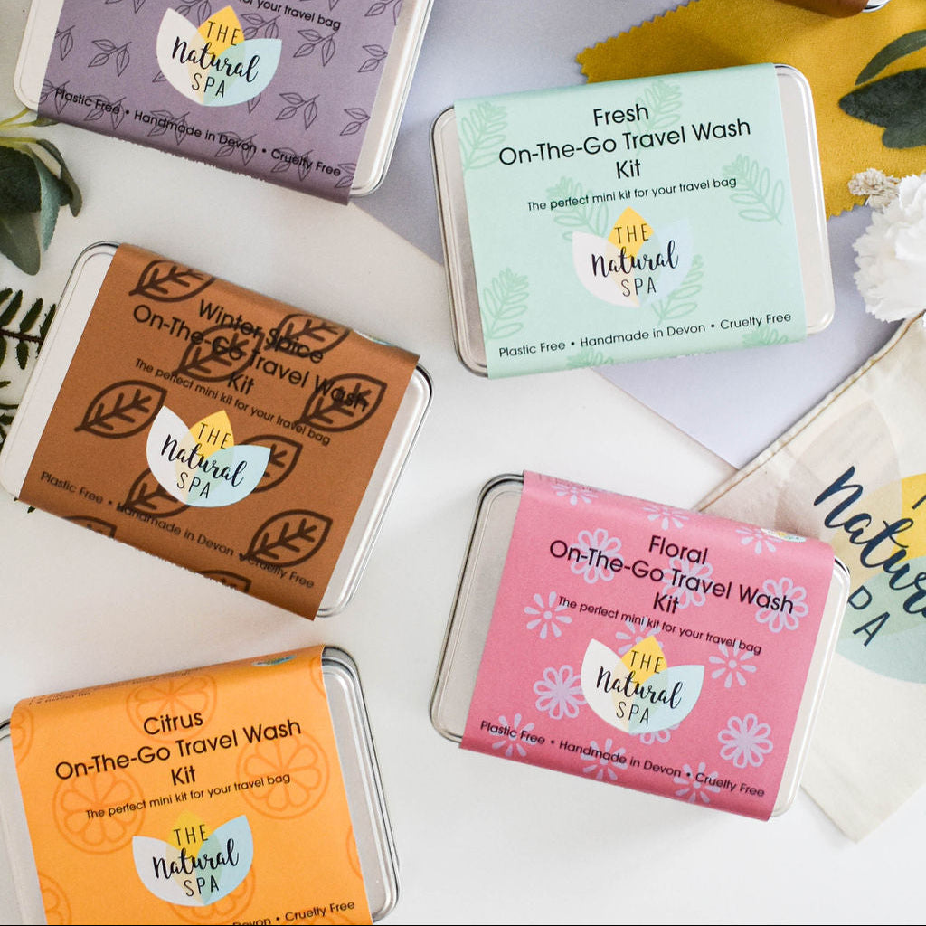 Citrus Mini Travel Wash Kit | Natural “On the Go” Shampoo,  Conditioner & SoapSet | Vegan, Plastic-Free Hair Care | Perfect Travel Gift