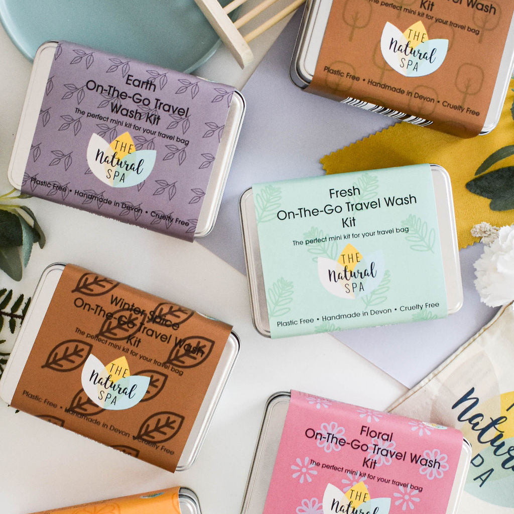 Fresh Mini Travel Wash Kit | Natural “On the Go” Shampoo, Conditioner & Soap Set | Vegan, Plastic-Free Hair Care | Perfect Travel Gift