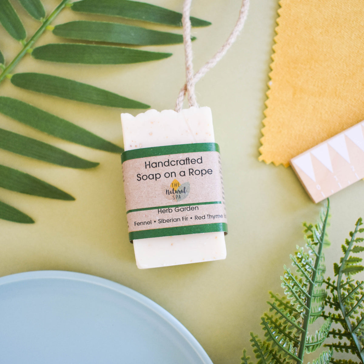 Herb Garden Soap on a Rope | Natural Handcrafted Hanging Soap | Herbal, Vegan, Plastic-Free Skincare | Liv’s Staff Pick April 2026