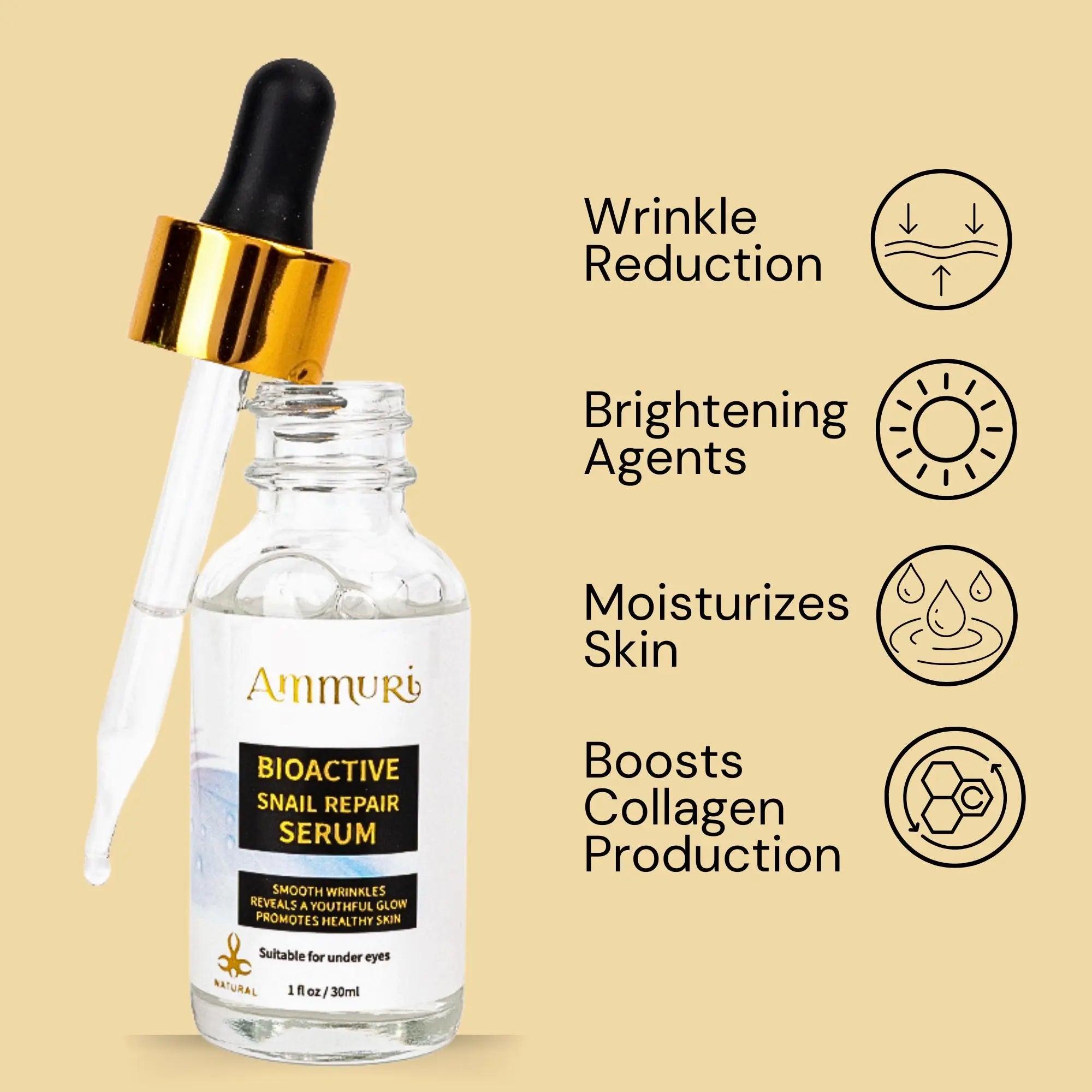 Ammuri Bioactive Snail Repair Serum Anti-Ageing Organic