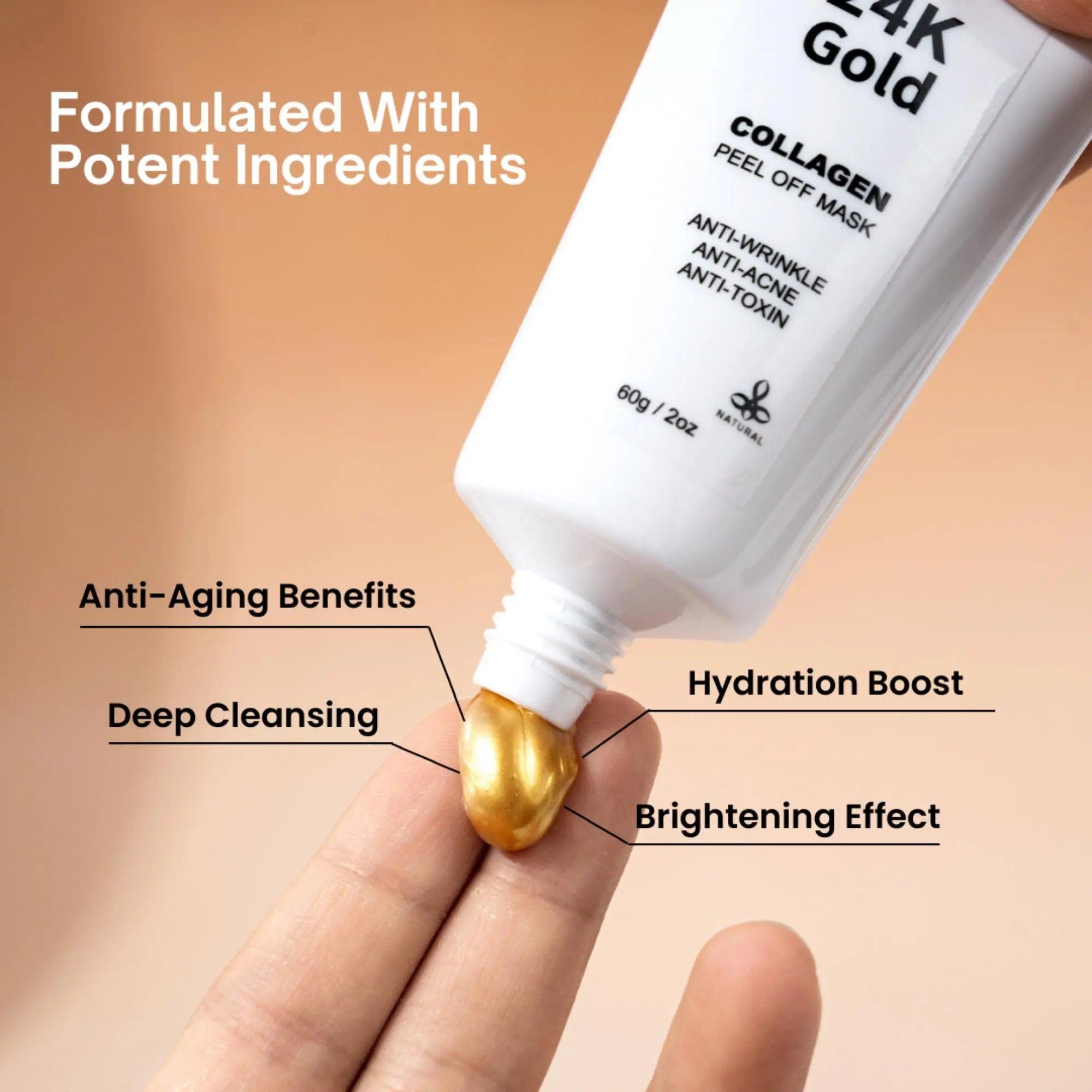 Ammuri 24K Gold Face Mask - Collagen Peel Off Mask
