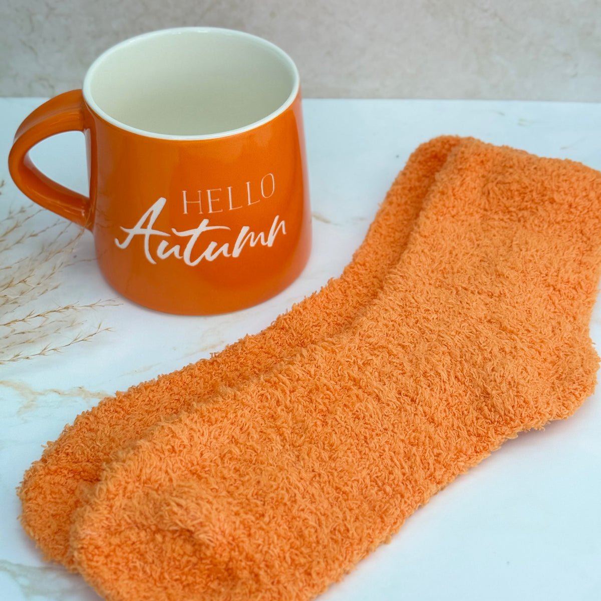 Hello Autumn Mug With Socks