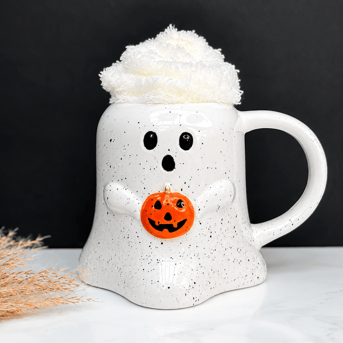 Halloween Ghost Mug With Cosy Socks
