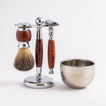 Eco Bath London Rose Wood Shaving Set