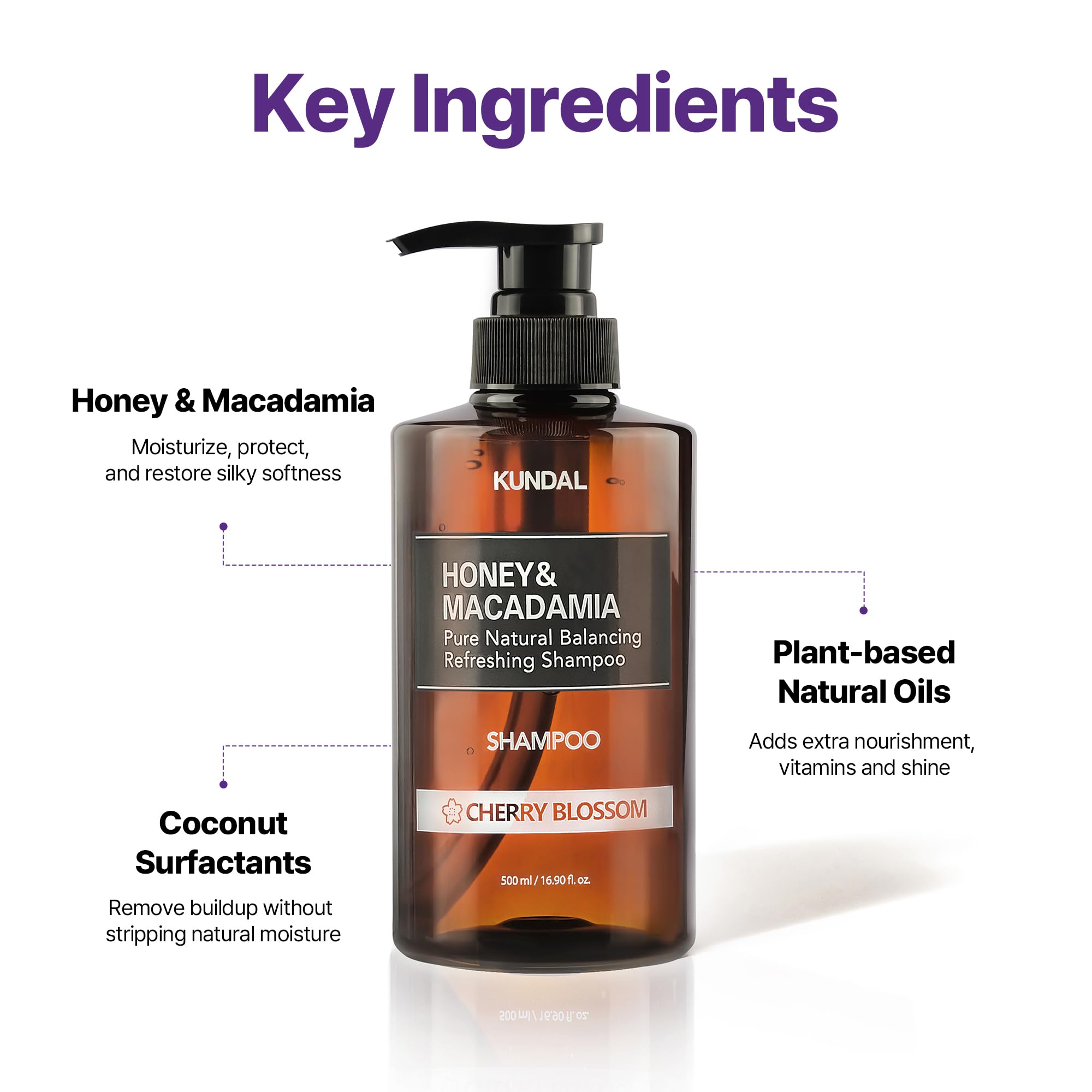 KUNDAL Pink Grapefruit Shampoo & Conditioner Set – Sulfate-Free, Argan & Macadamia Oils, 16.9 oz Each
