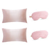 Satin Pillowcases & Sleep Masks Set - Pink