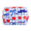 Wash Bag - Blue Cherries Print
